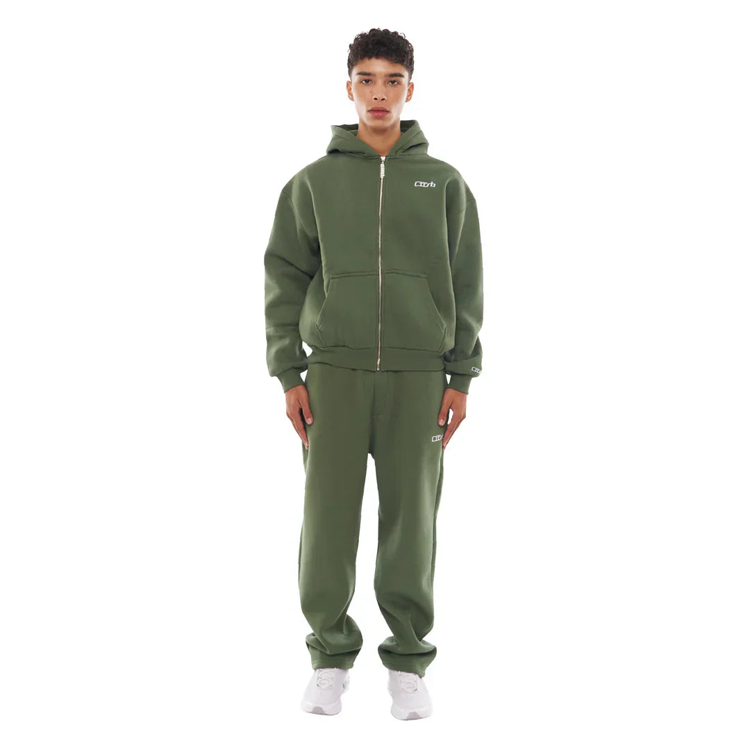 Tracksuit zip-up green