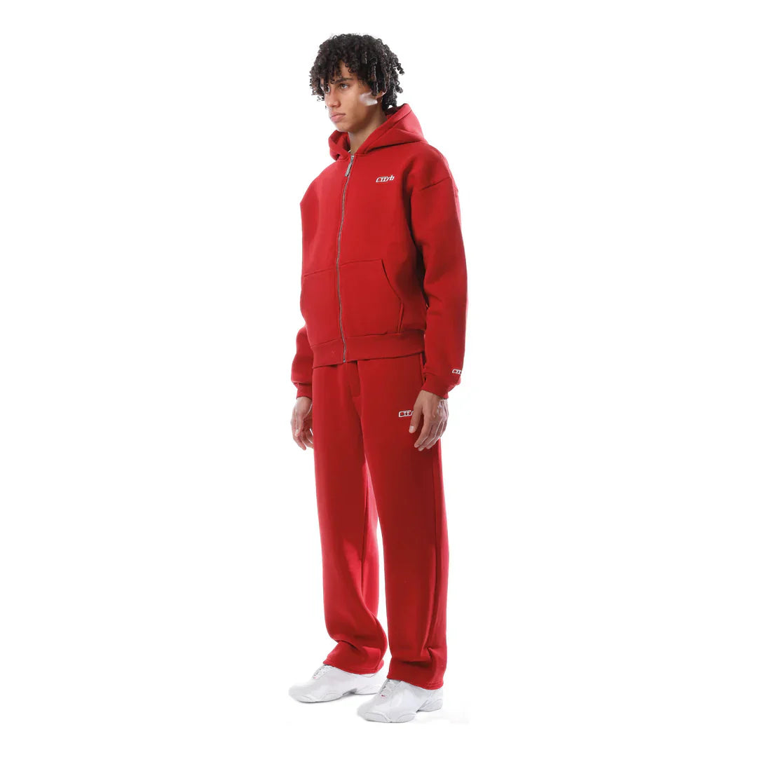 Tracksuit zip-up red