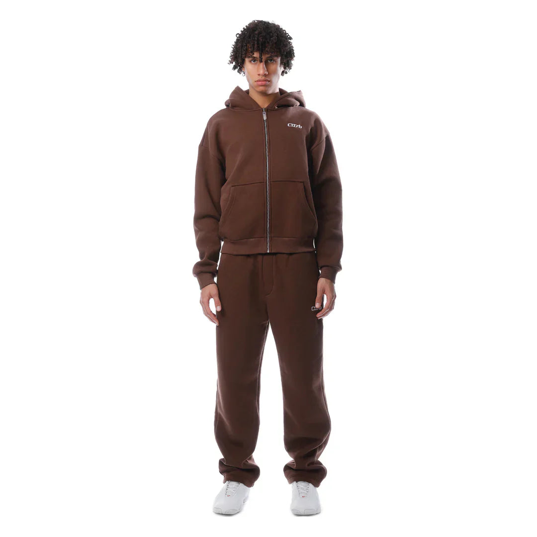 Tracksuit zip-up brown