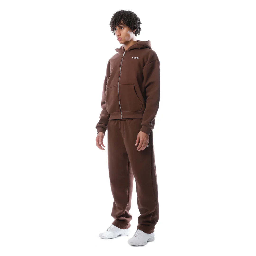 Tracksuit zip-up brown
