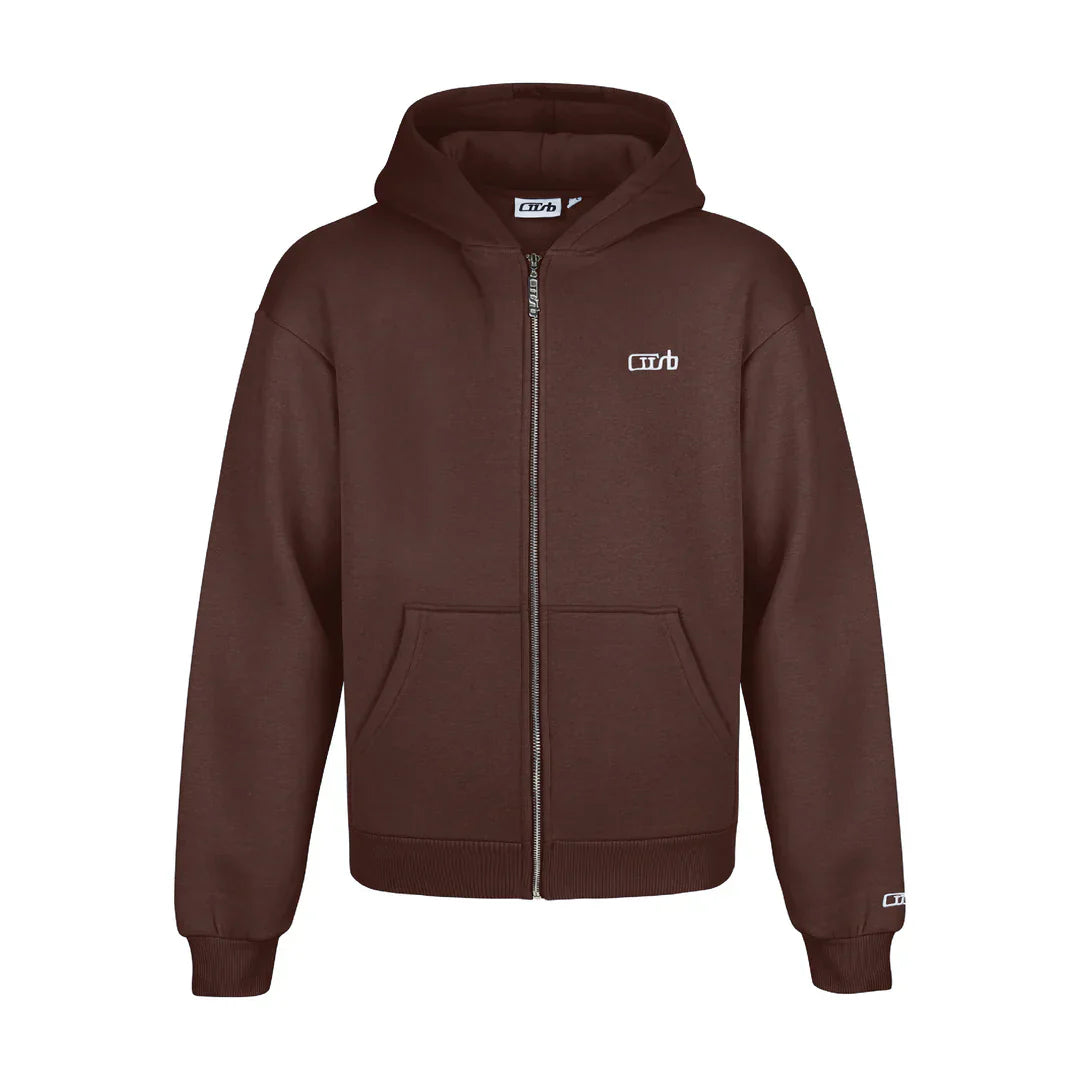 Tracksuit zip-up brown