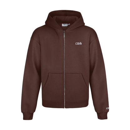 Tracksuit zip-up brown
